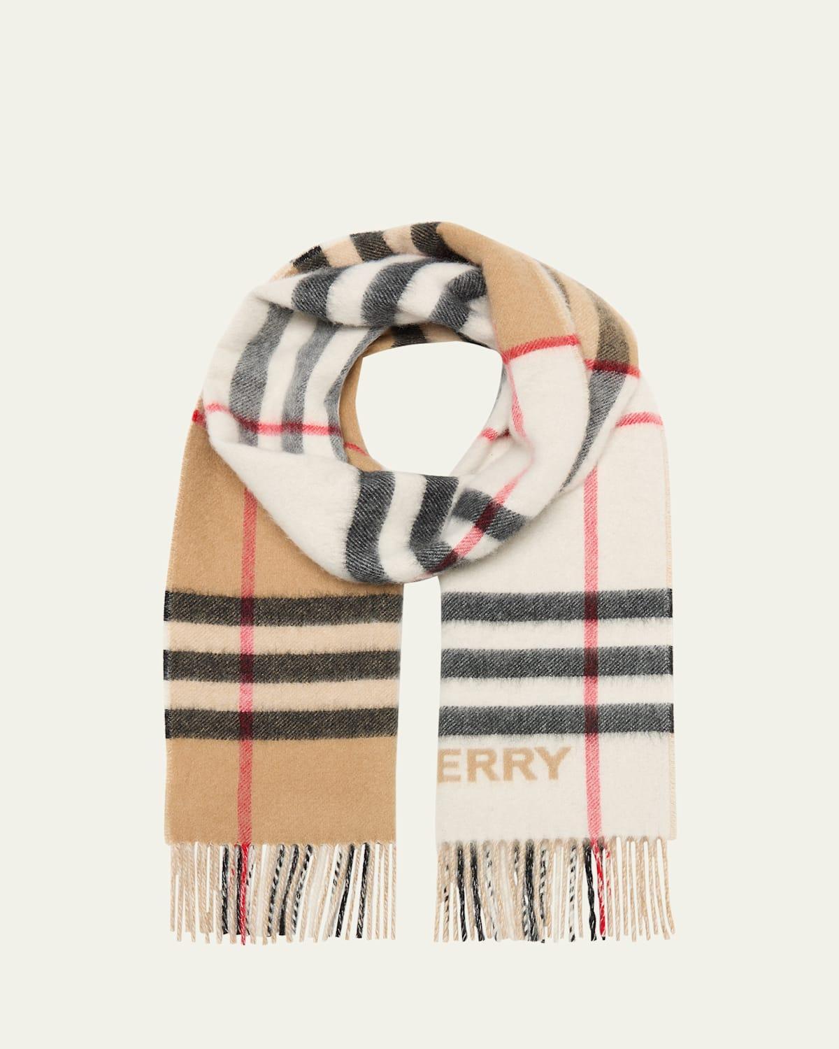 Womens Classic Giant Check Cashmere Scarf Product Image
