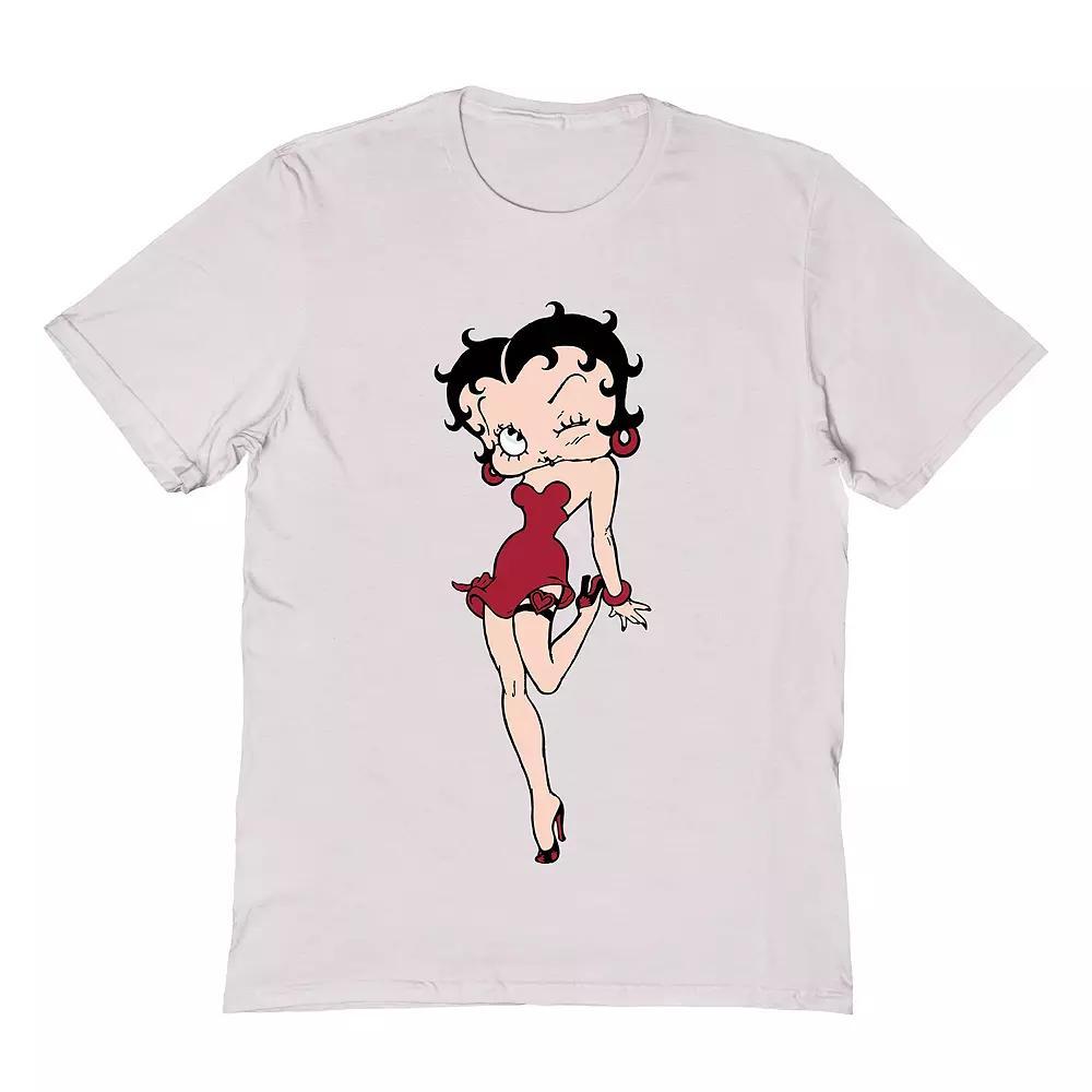 Men's Betty Boop T-Shirt, Size: XL, Ice Grey Product Image