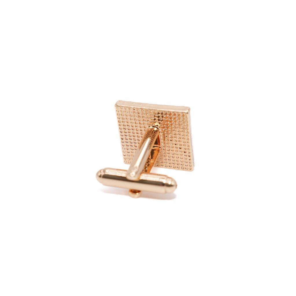 Gold Criss-Cross engraved Cuff Links Product Image
