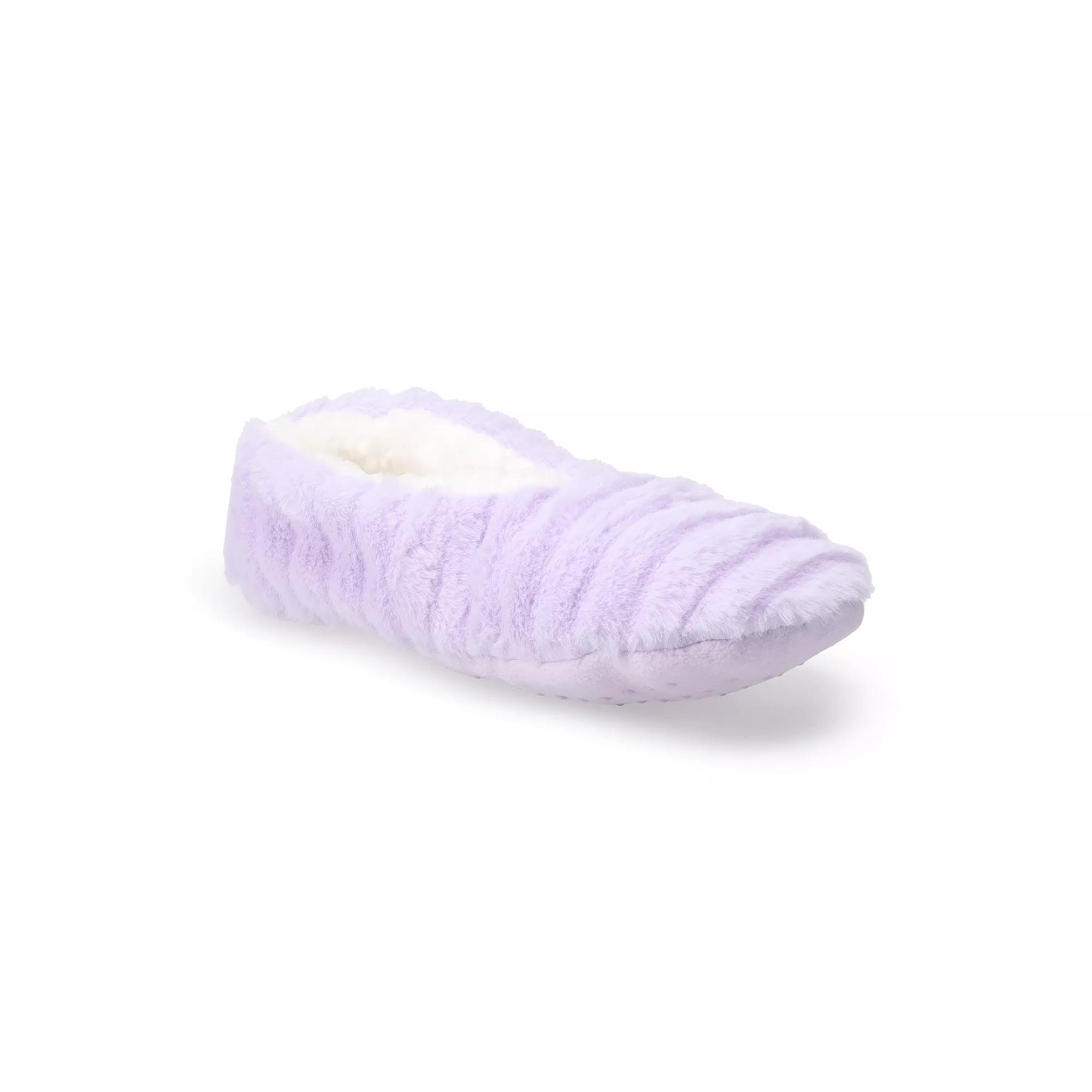 Women's Cozy Soft Faux Fur Ballerina Slipper Socks, Size: Small-Medium Product Image