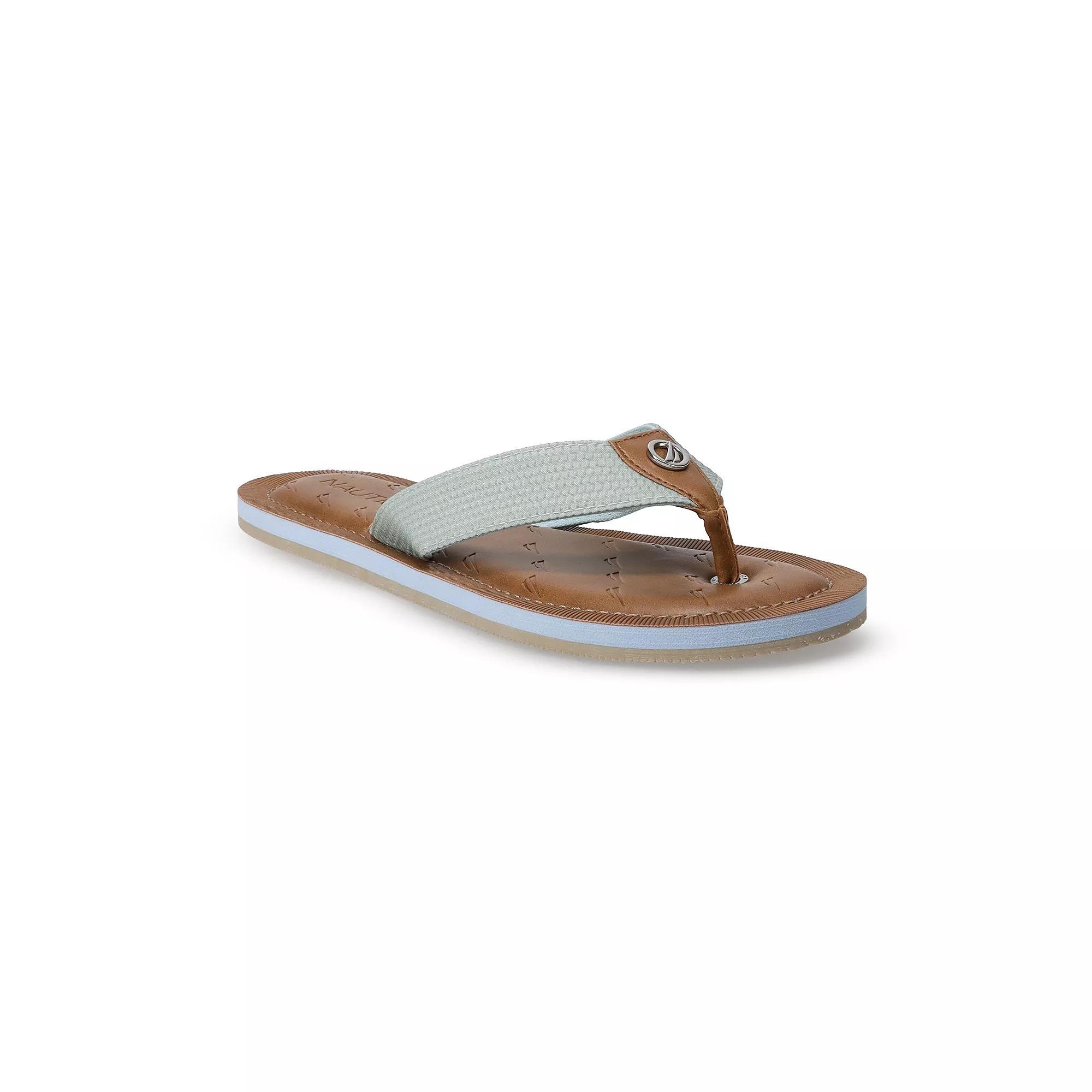 Nautica Gulfbreeze Women's Organza Flip Flop Sandals, Size: 10, Green Product Image