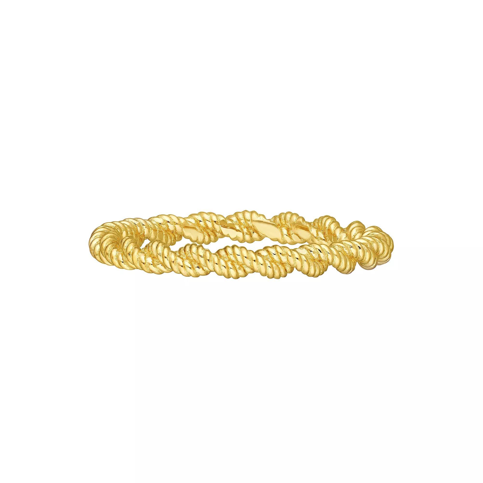 14k Gold Twist Band Ring, Women's, Size: 7 Product Image