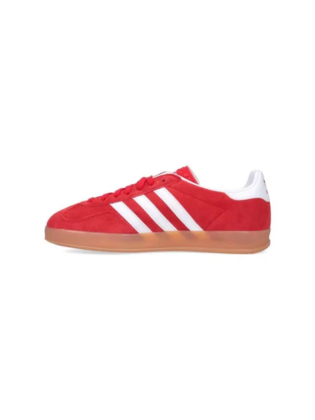 ADIDAS ORIGINALS Gazelle Suede Sneakers With Branded Heel In Red Product Image