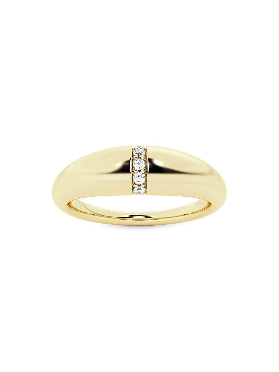 Womens Bomb 14K Yellow Gold & 0.05 TCW Lab-Grown Diamond Ring Product Image