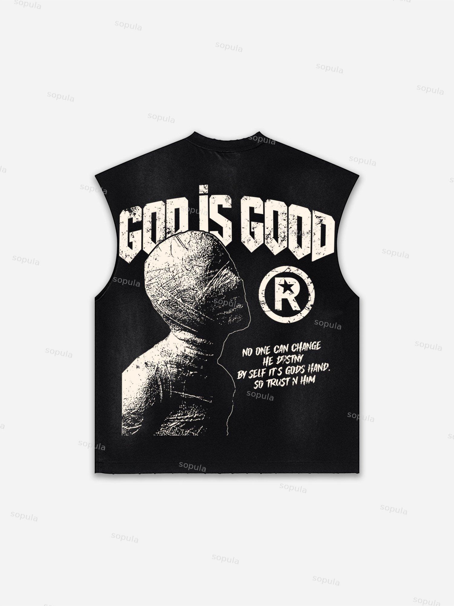Future World Brainstorming Graphic Print Distressed Tank Top Product Image