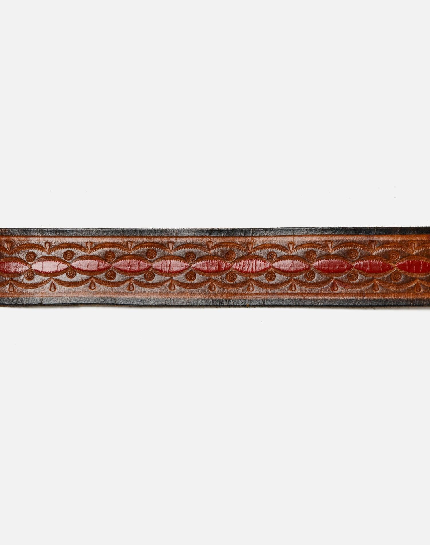 70s Embossed Leather Belt - #39 Product Image