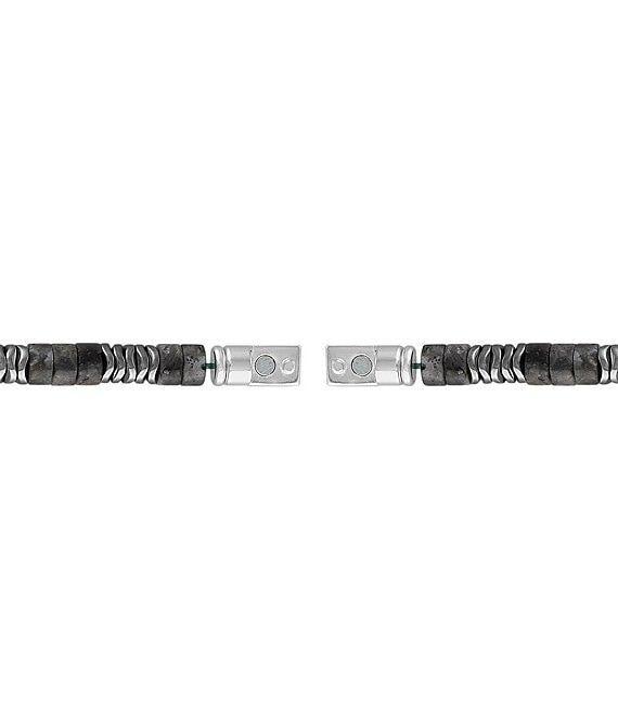 Bulova Men's Sterling Silver Beaded Line Bracelet Product Image