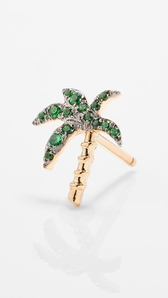 Yvonne Leon 18k Puce Palmier Tsavorite Earring | Shopbop Product Image