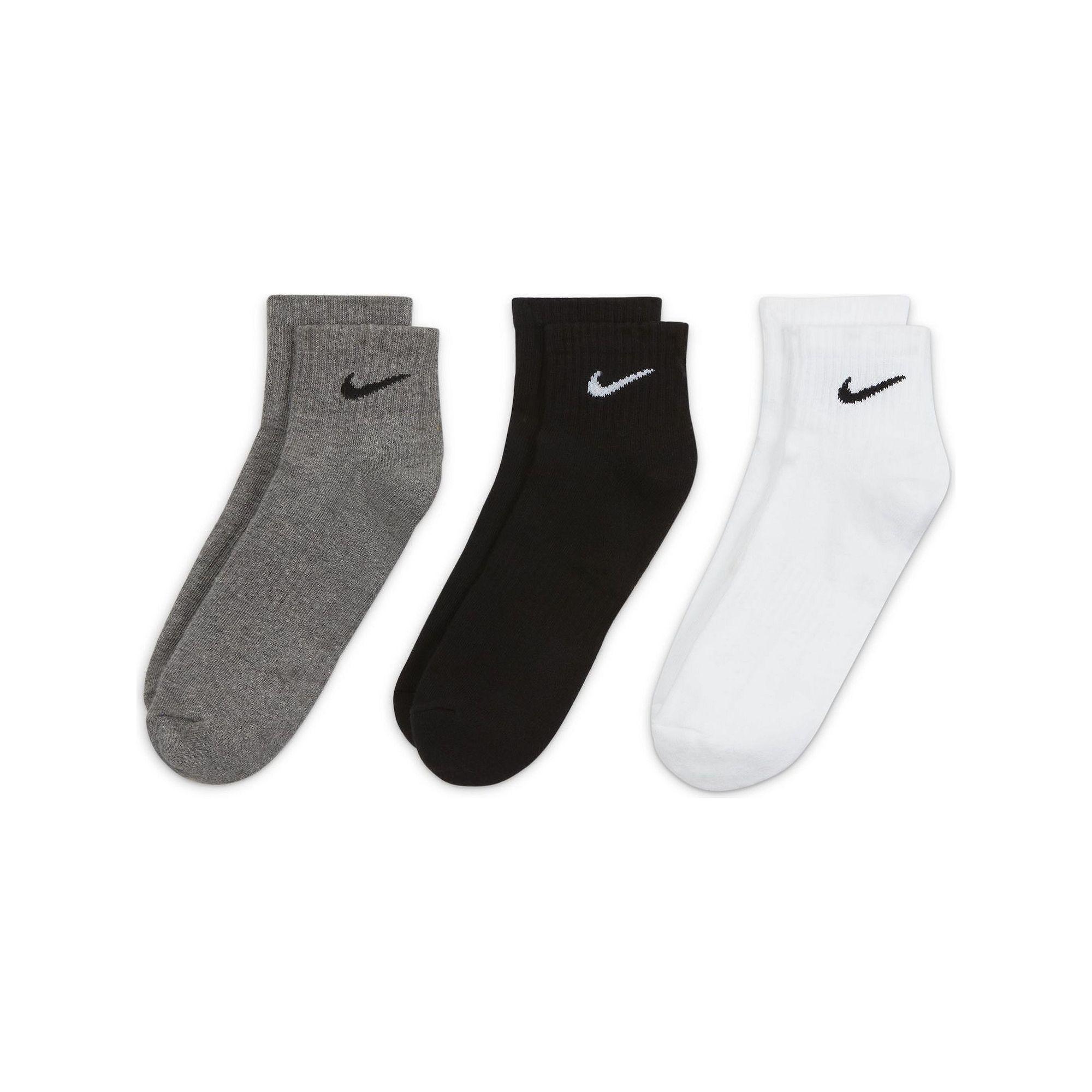 Women's Nike 3-Pack Everyday Cushioned Ankle Socks, Size: Medium, Neutral Product Image