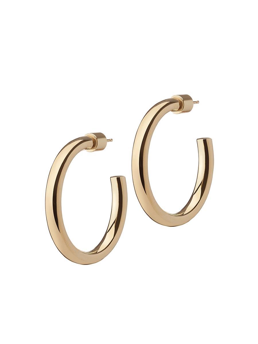 Womens Lilly 10K-Gold-Plated Mini Hoop Earrings Product Image