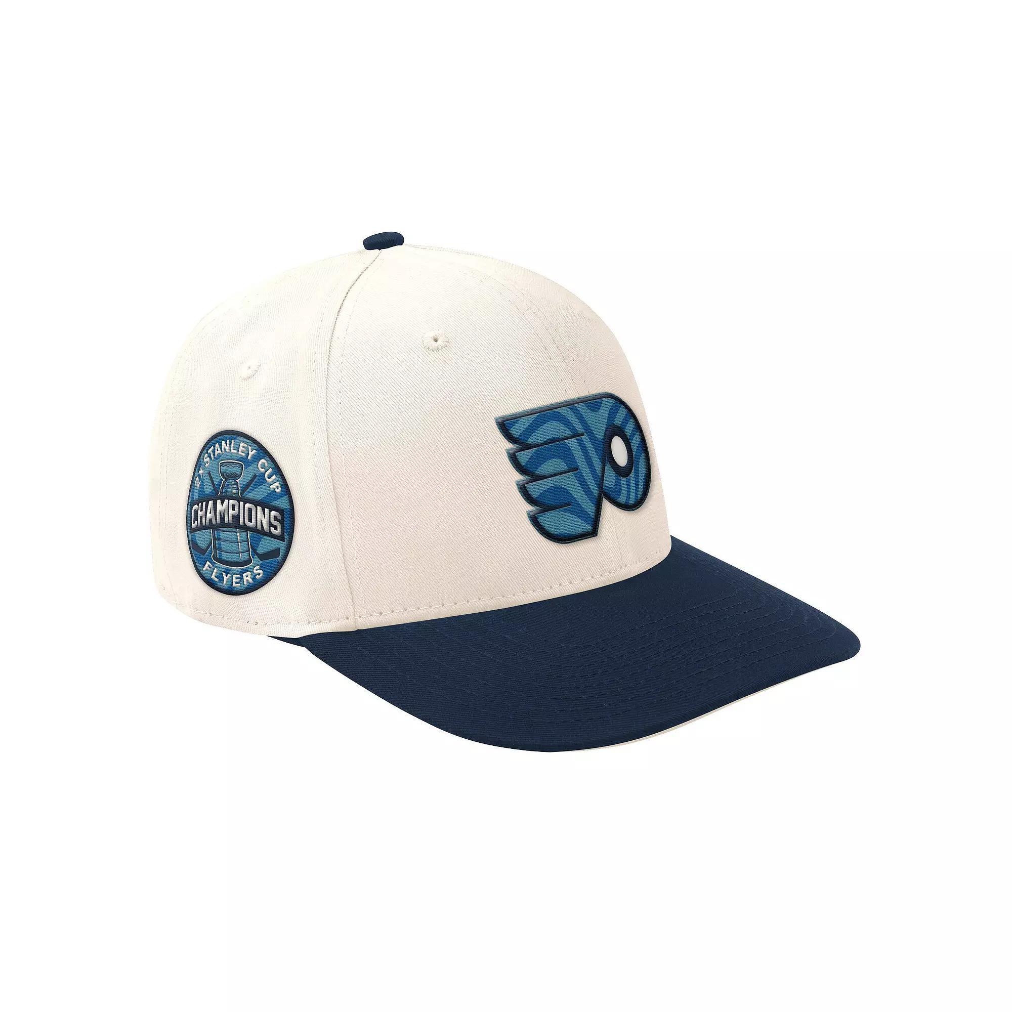 Men's Starter  Cream/Navy Philadelphia Flyers Blue Wave Classic Adjustable Hat, Fly Beige Product Image