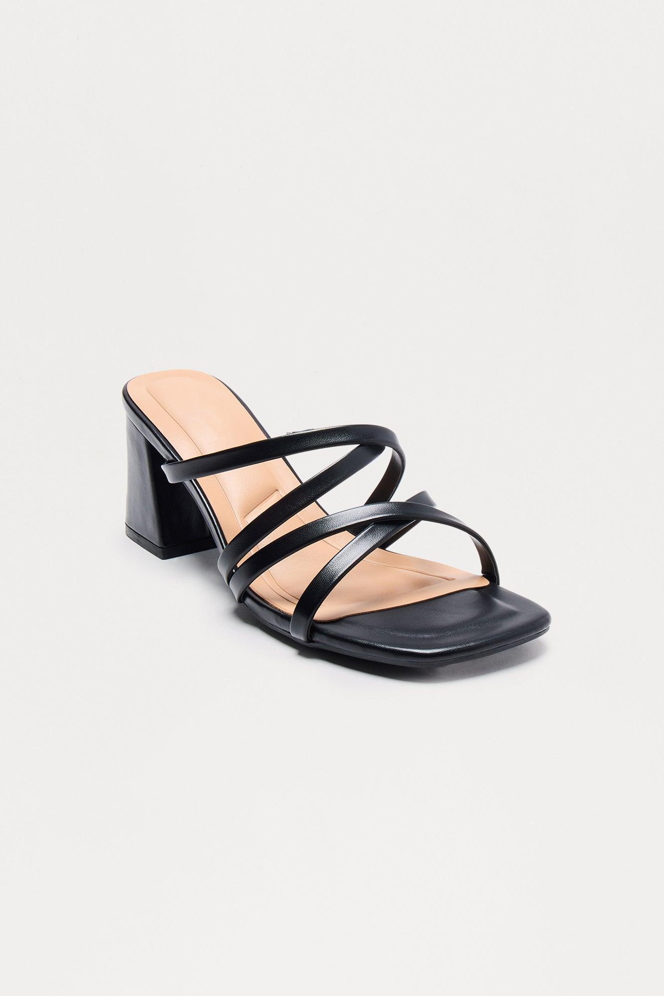 Queena Faux Leather Mules - Black Female Product Image