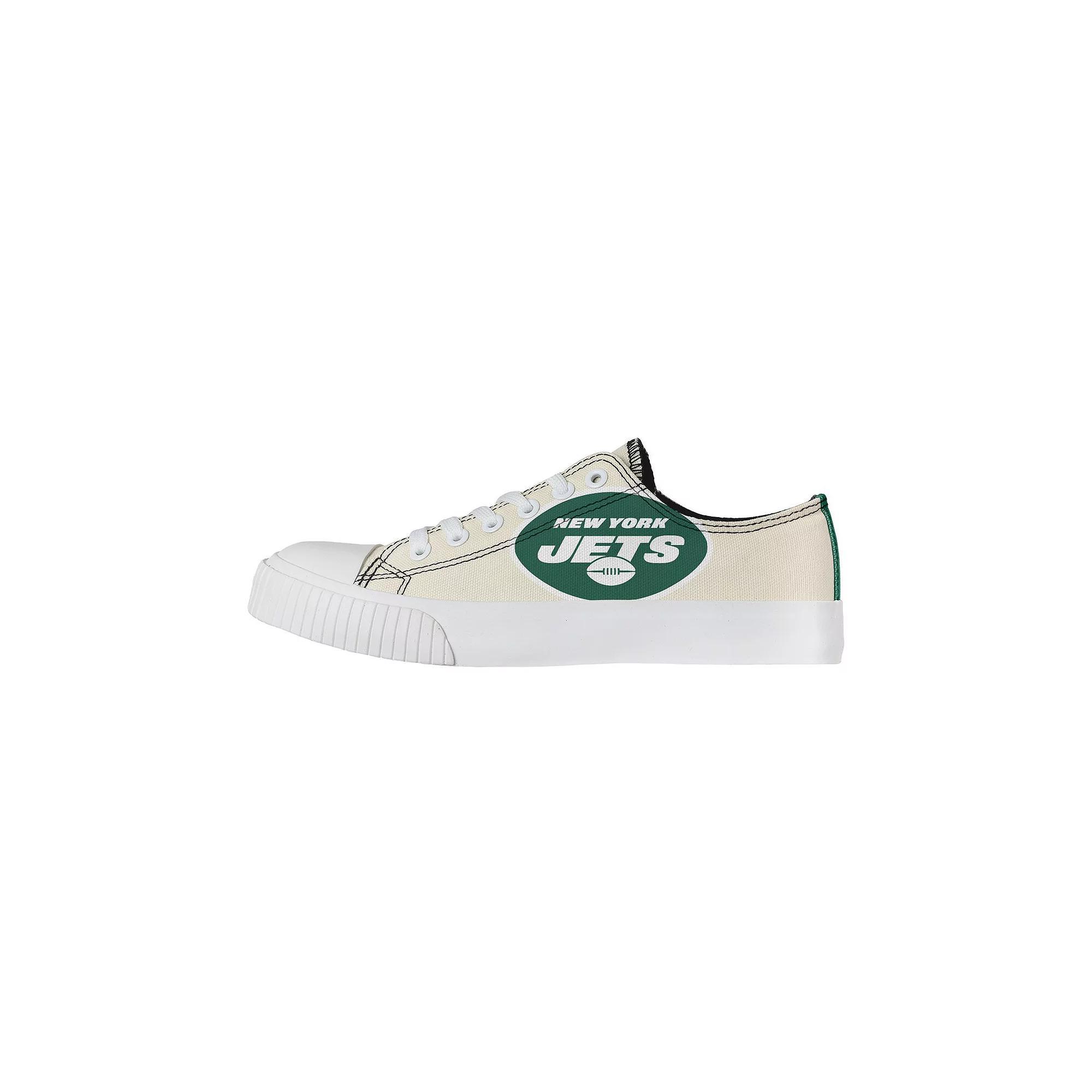 Women's FOCO Cream New York Jets Low Top Canvas Shoes, Size: 6, Beige Product Image