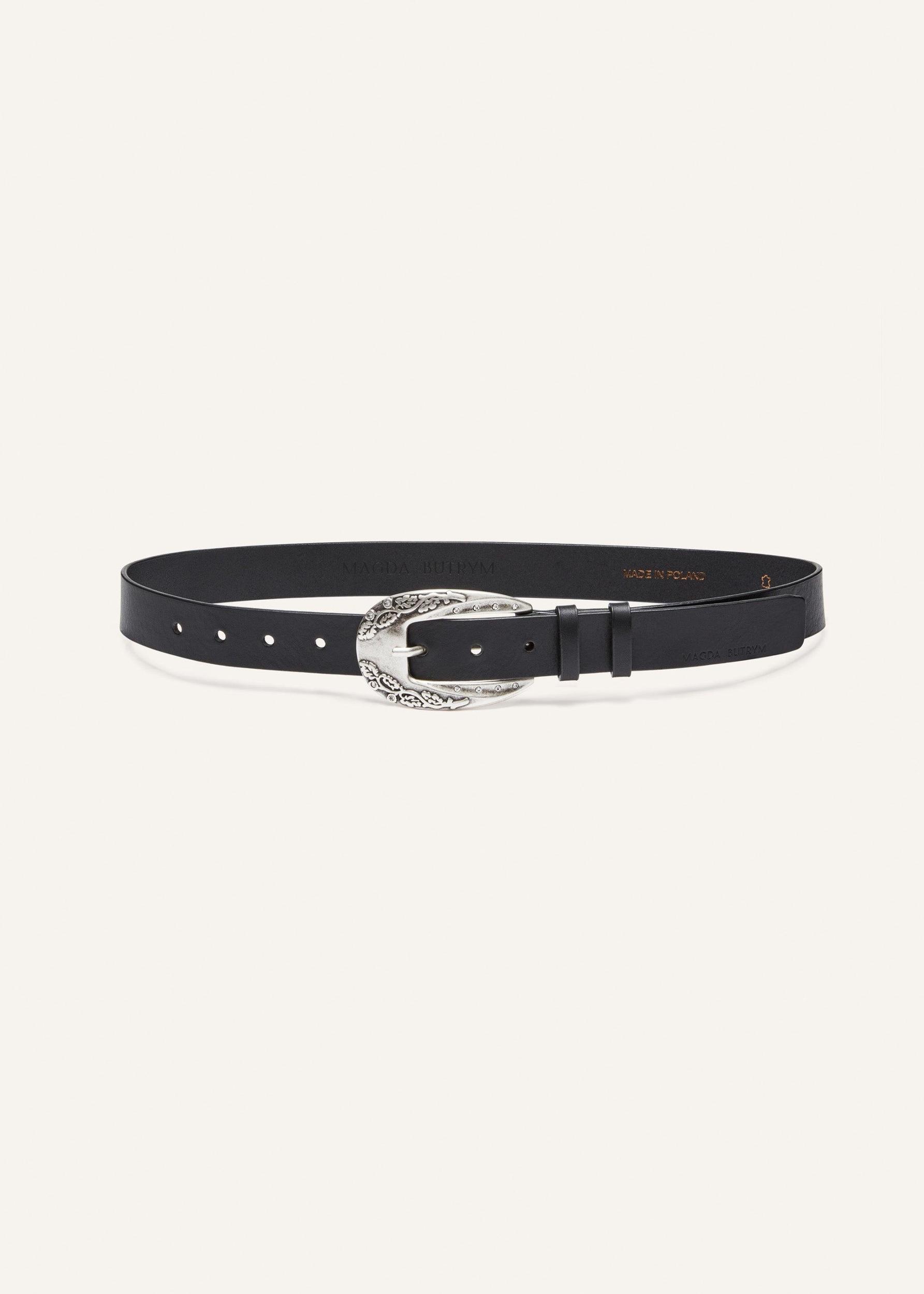 Crystal buckle belt in silver Product Image