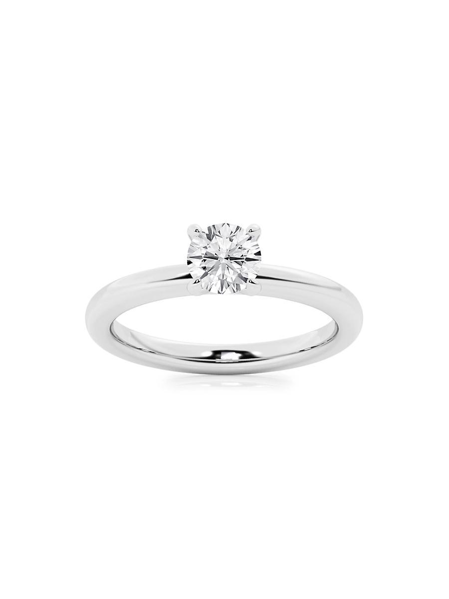Womens 14K Yellow Gold & Round Natural Diamond Solitaire Ring/0.75-2.00 TCW Product Image