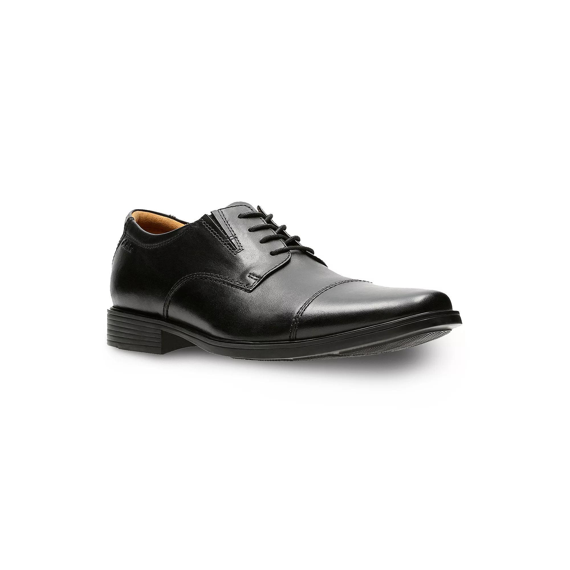 Clarks® Tilden Cap Men's Dress Shoes, Size: 8.5 Wide, Black Leather Product Image