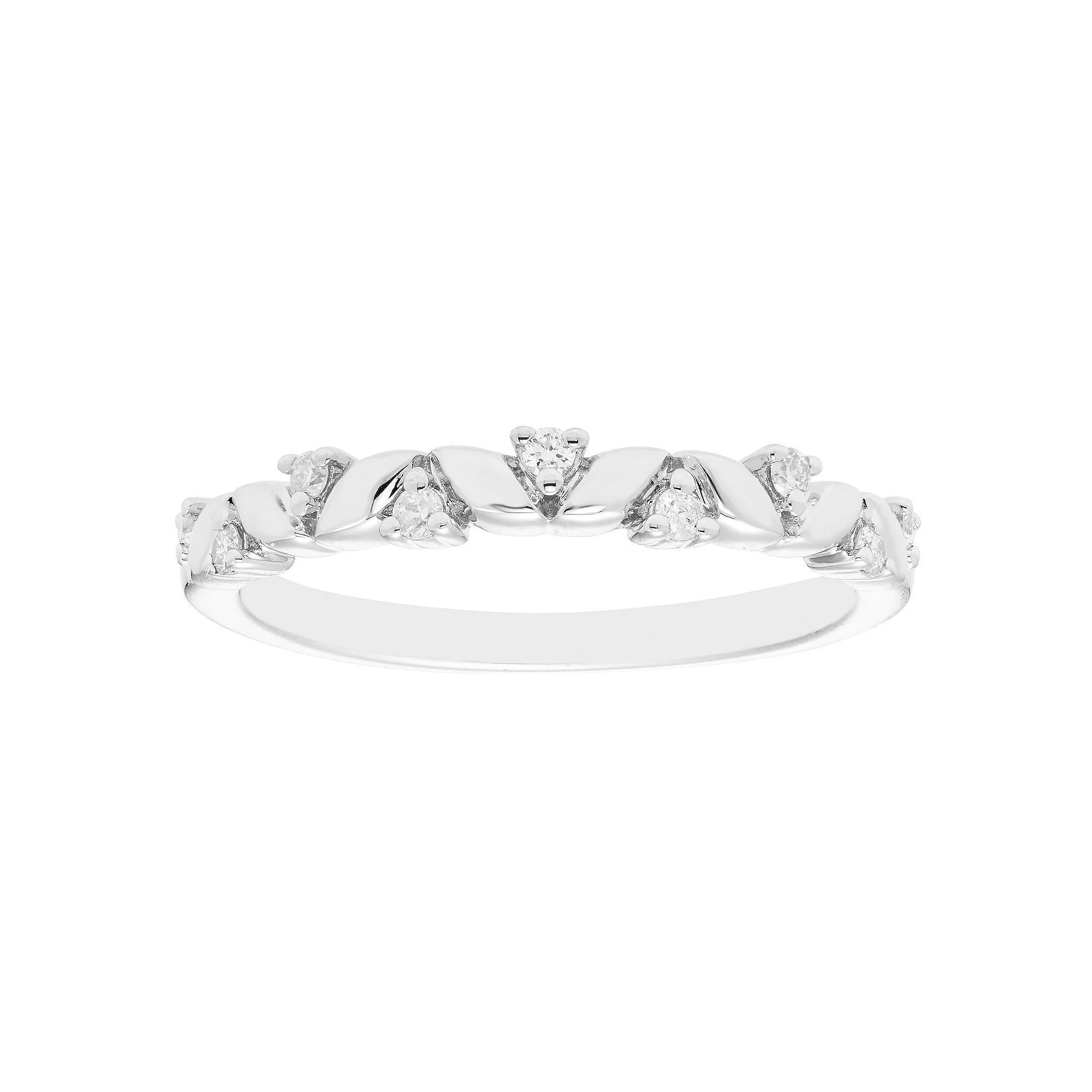 Boston Bay Diamonds Sterling Silver 1/5 Carat T.W. Diamond Ring, Womens Product Image