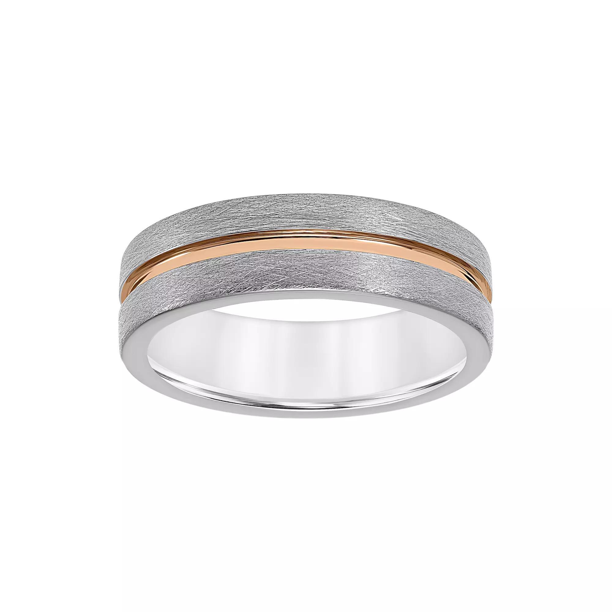 AXL Two Tone Tungsten Carbide 7 mm Comfort Fit Mens Band Product Image