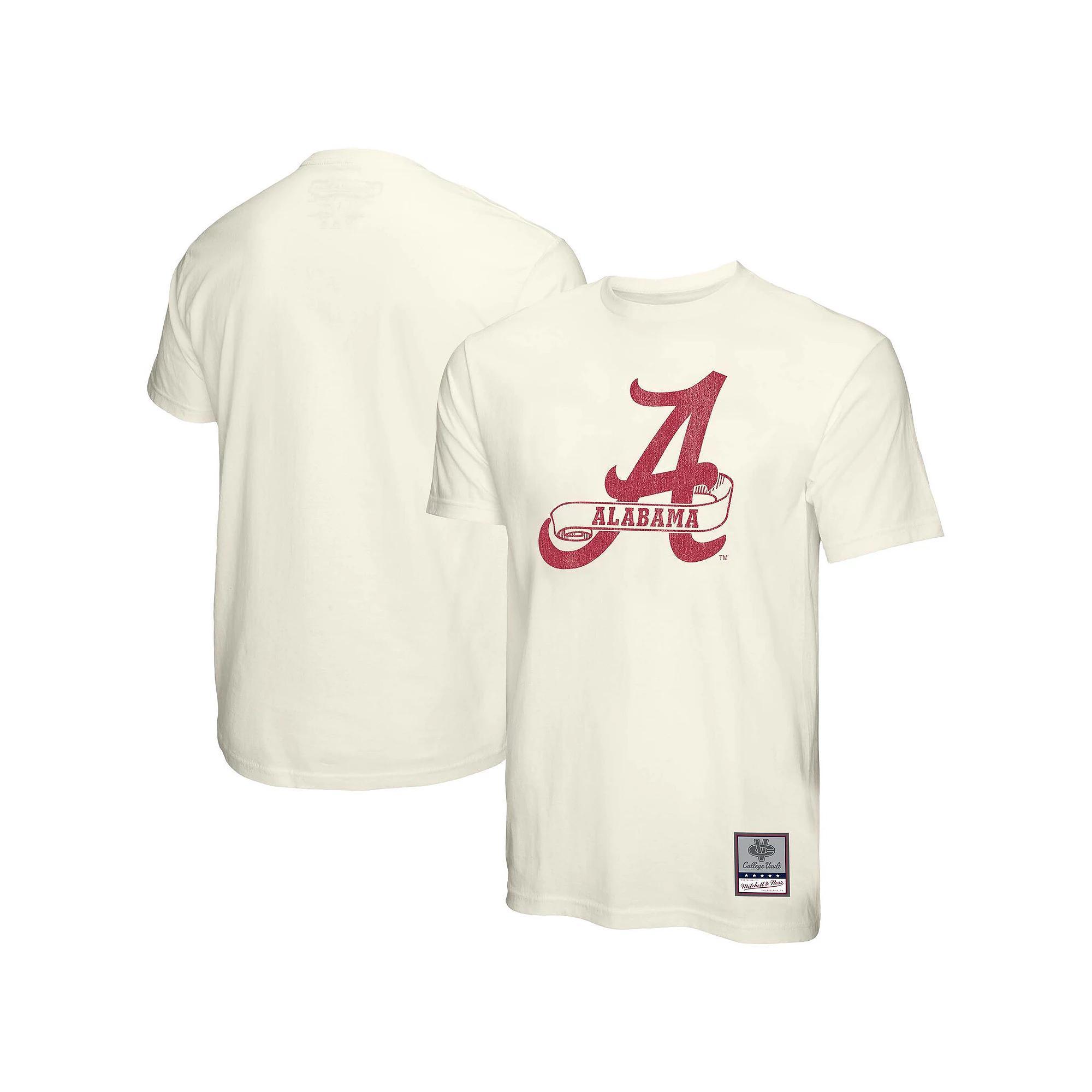 Men's Mitchell & Ness  Cream Alabama Crimson Tide Vintage Tone T-Shirt, Size: XL, Beige Product Image