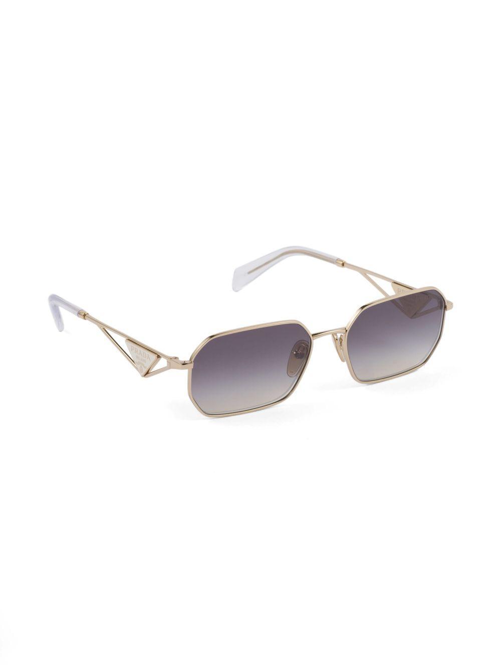 triangle-logo rectangle-frame sunglasses Product Image