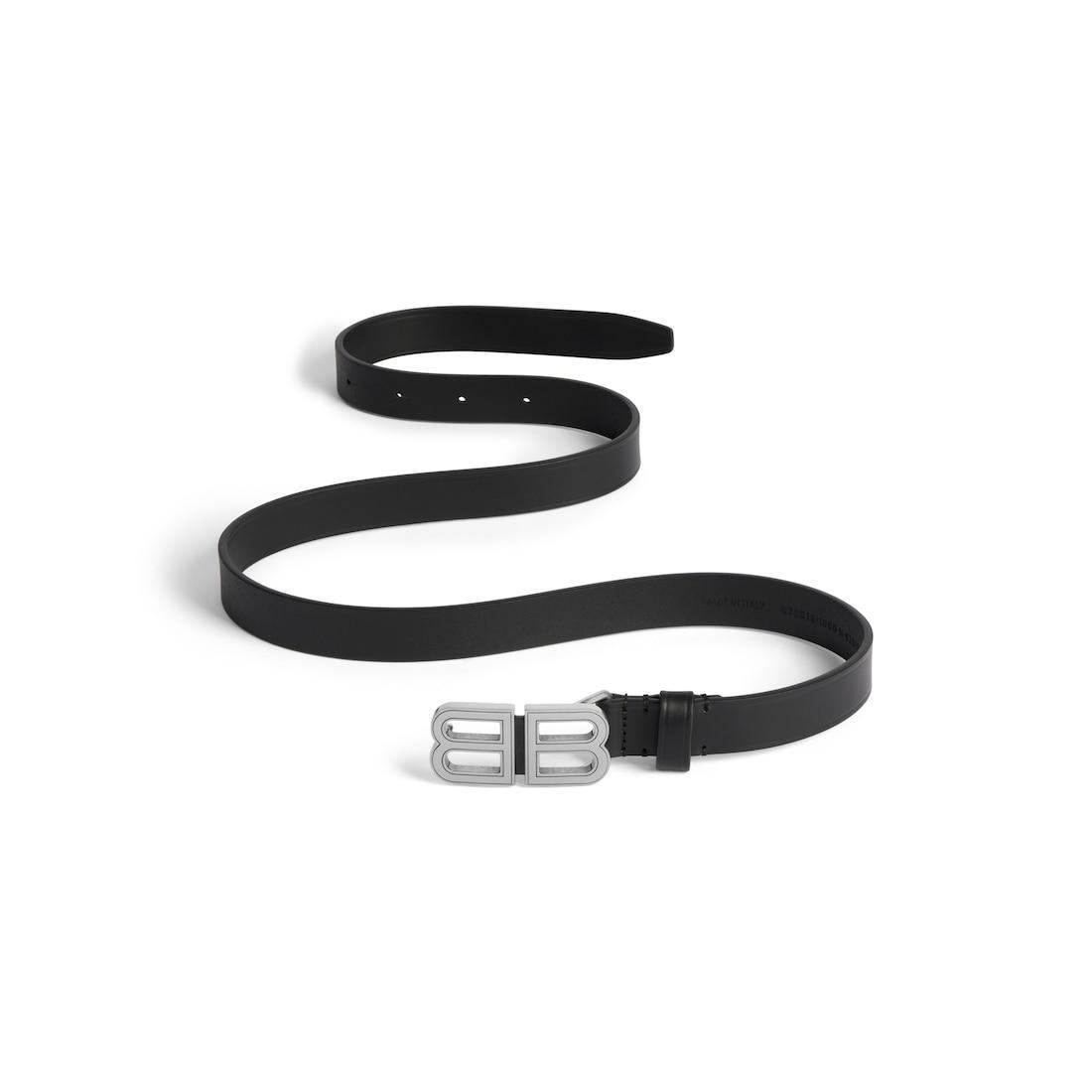 Women's Bb Hourglass Thin Belt in Black Product Image