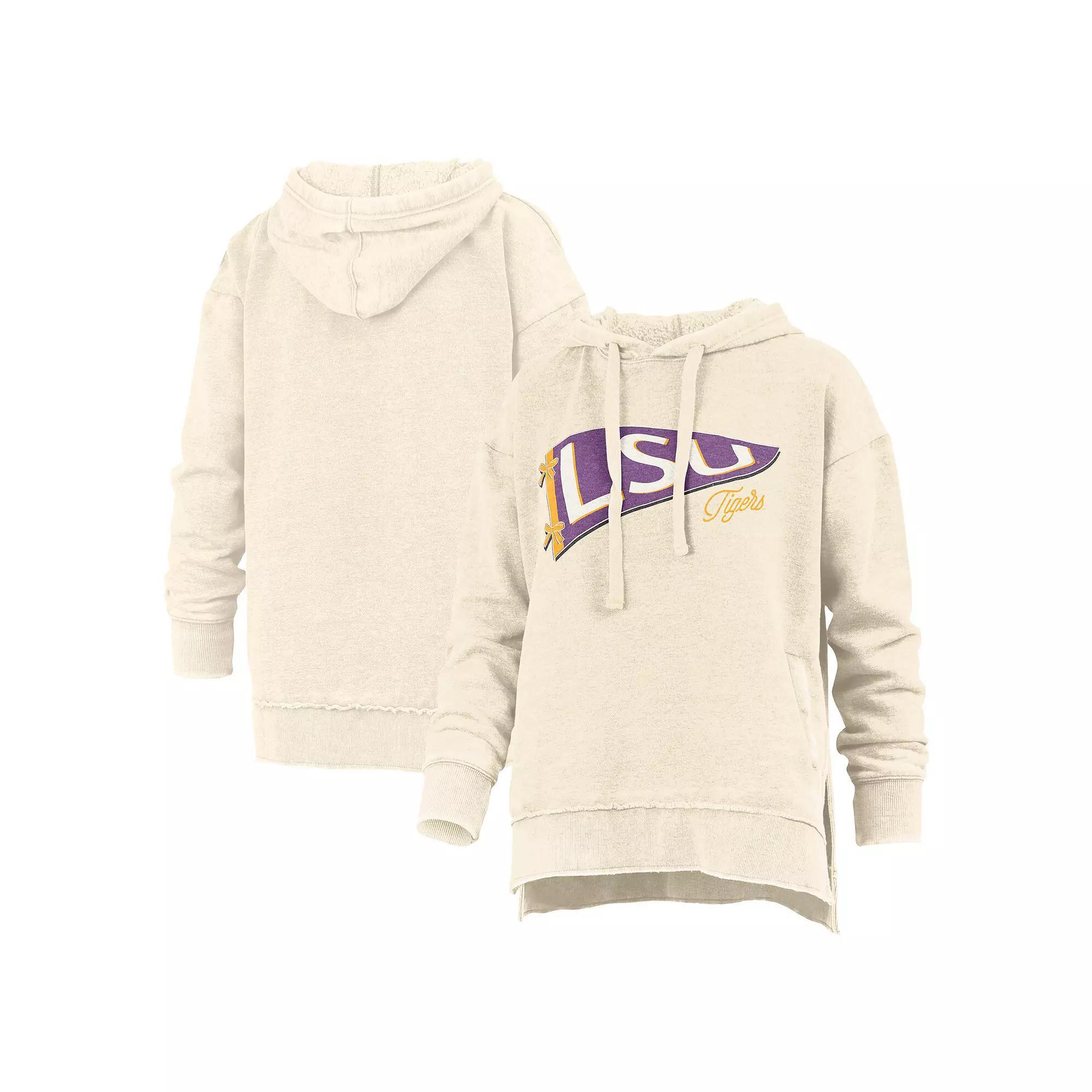 Women's Pressbox  Cream LSU Tigers Marni Pullover Hoodie, Size: 2XL, Beige Product Image