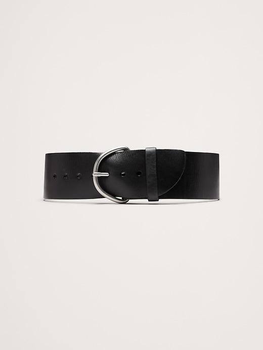 Wide Leather Waist Belt Product Image