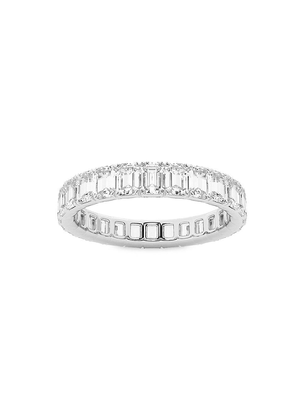 Womens Platinum & Emerald-Cut Lab-Grown Diamond Eternity Band/2.00-5.00 TCW Product Image