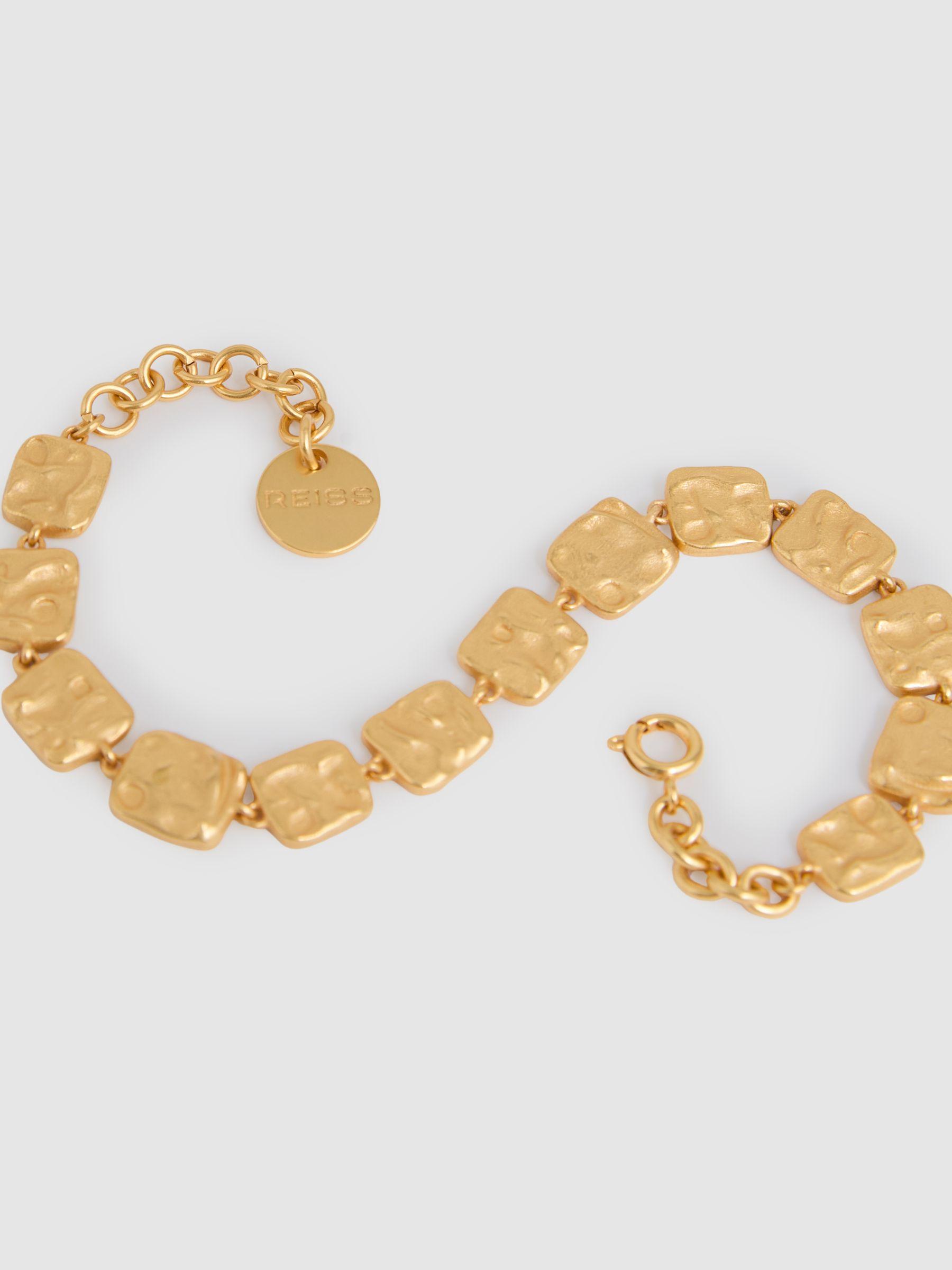 Molten Square Bracelet in Gold Tone Product Image