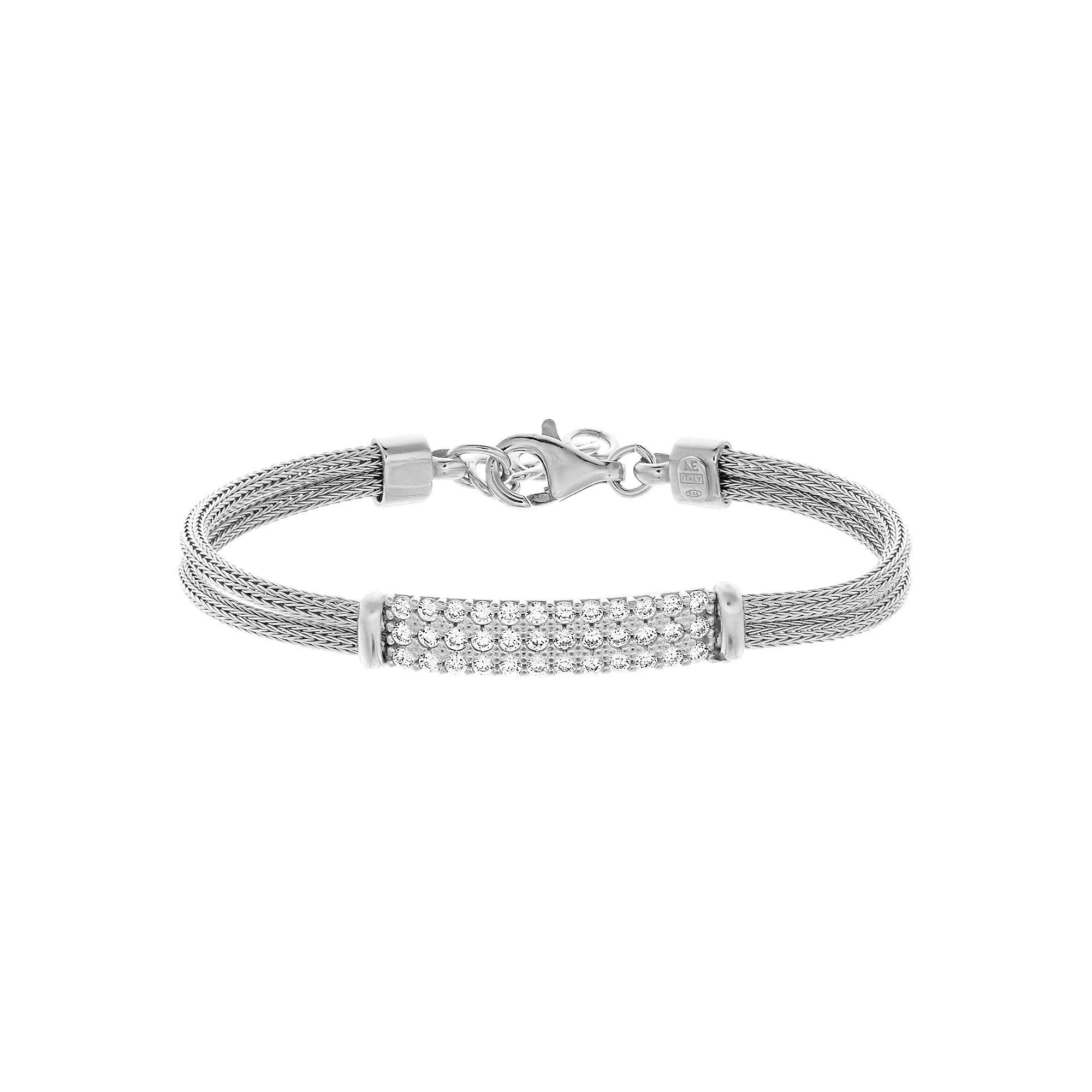 Sterling Silver Mesh Bracelet, Women's, Size: 7" Product Image