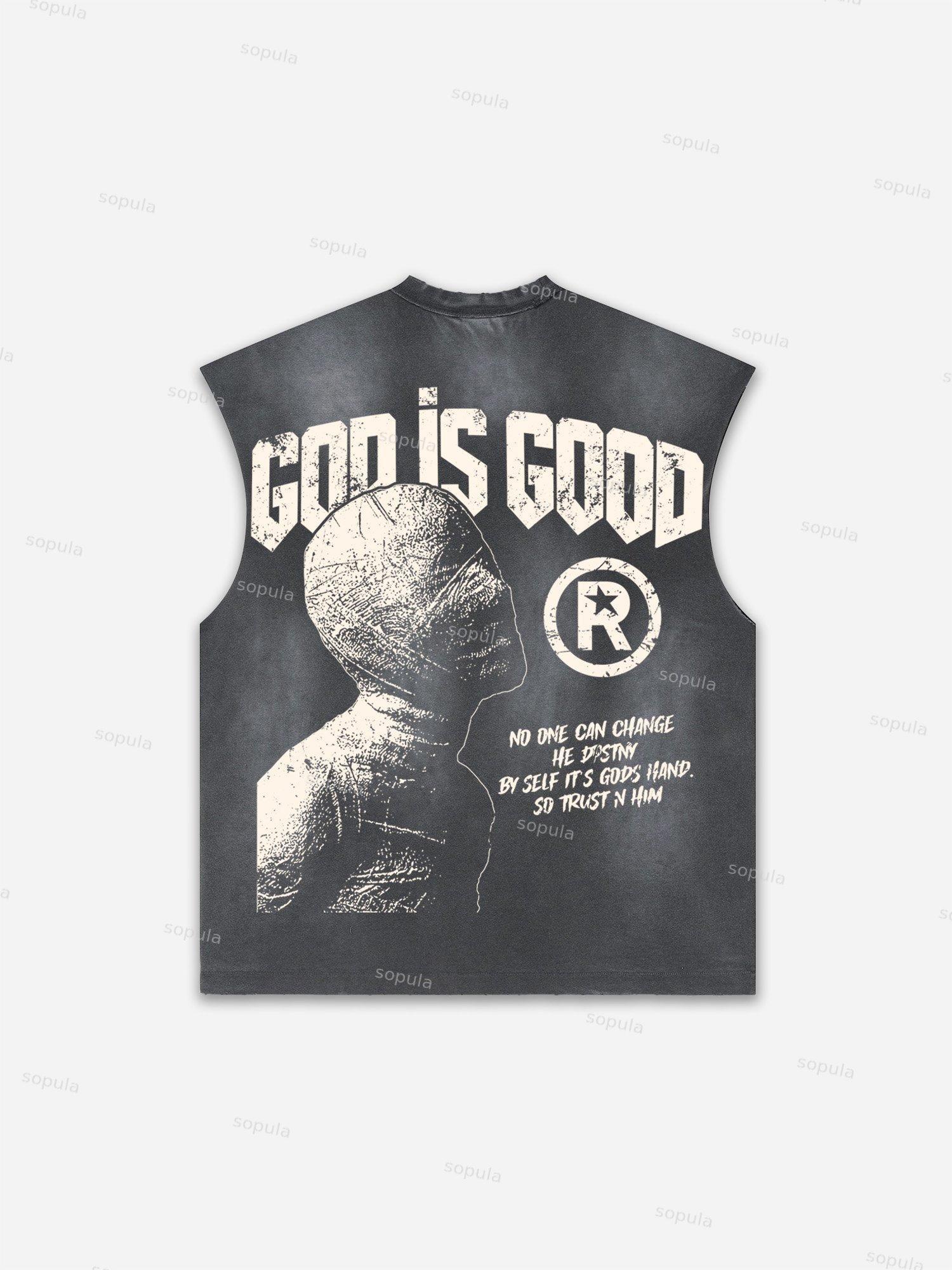 Future World Brainstorming Graphic Print Distressed Tank Top Product Image