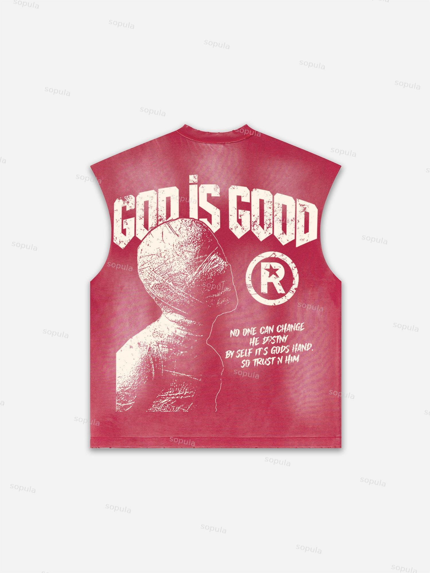Future World Brainstorming Graphic Print Distressed Tank Top Product Image