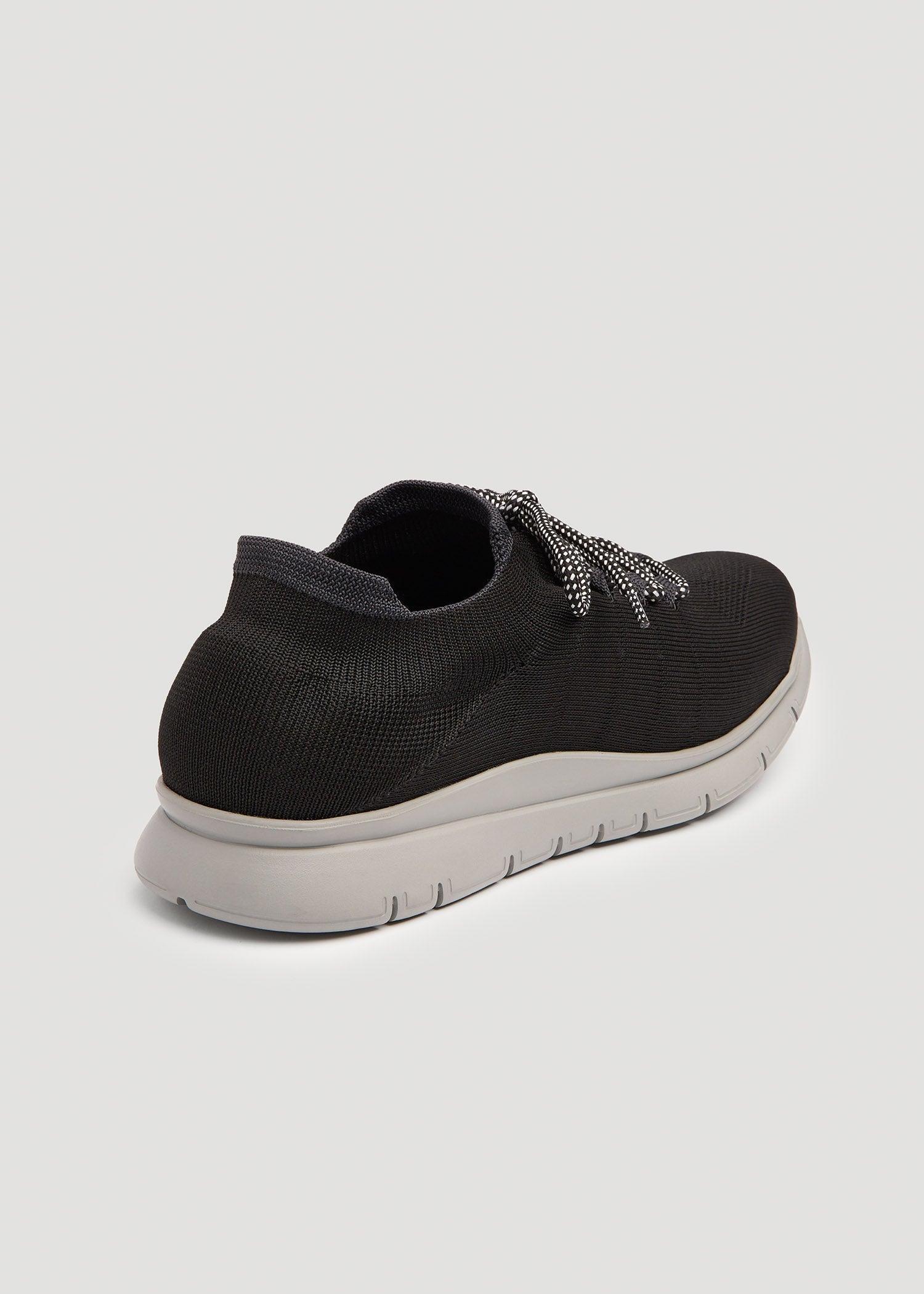 Tall Men's Knit Running Shoes in Black Product Image