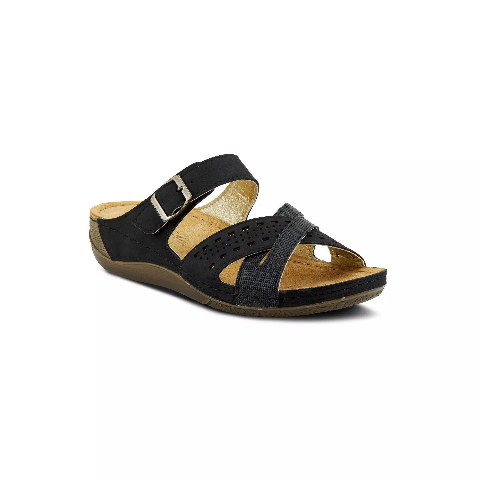 Flexus by Spring Step Denia Women's Slide Sandals, Size: 36, Black Product Image