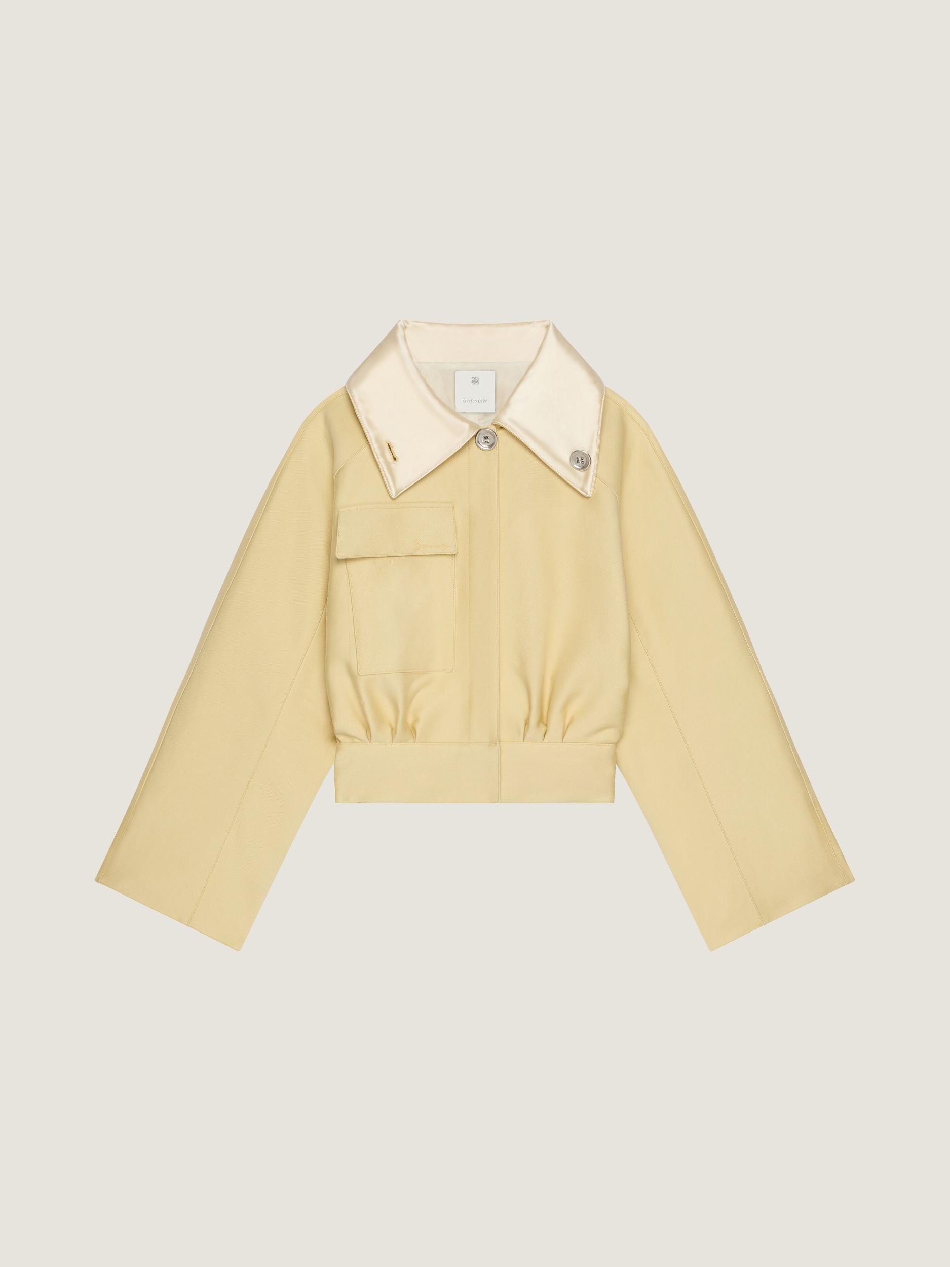 Jacket in cotton with adjustable collar Product Image