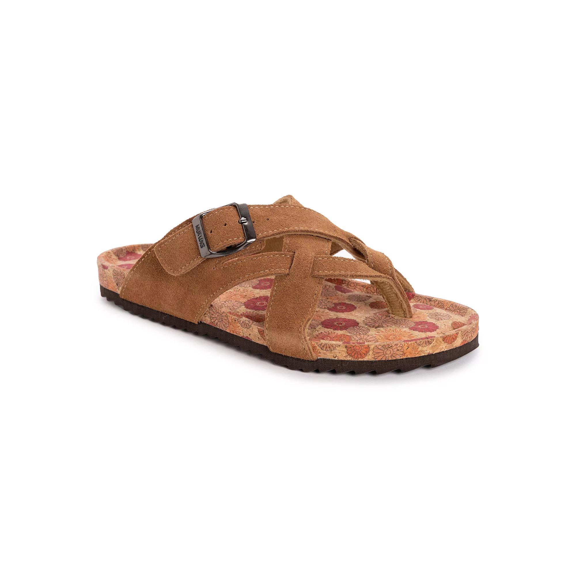 MUK LUKS Tanner Womens Terra Turf Sandals Red Product Image