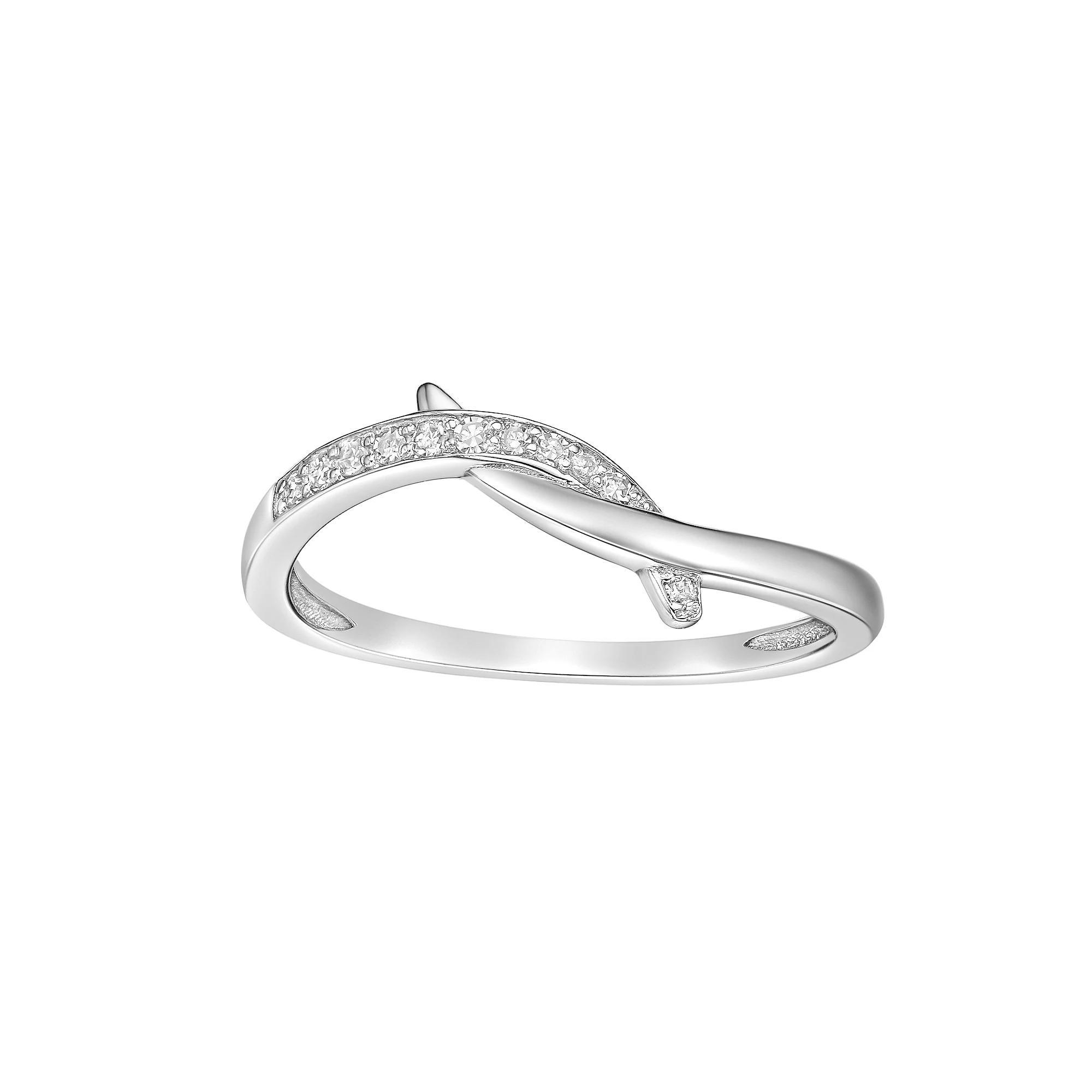 Gemminded Sterling Silver Diamond Accent Promise Ring, Women's, Size: 6 Product Image