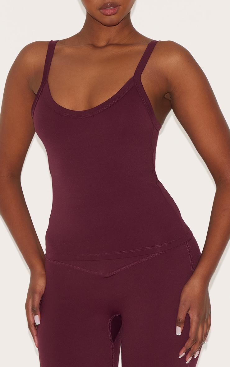 Deep Burgundy Ultimate Sculpt Strappy Gym Vest Product Image