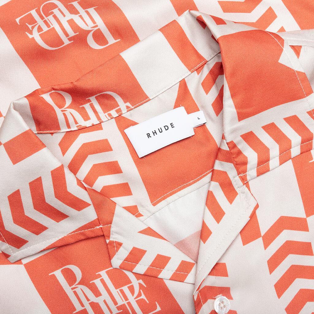 Grasse Button Up - Orange/Ivory Male Product Image
