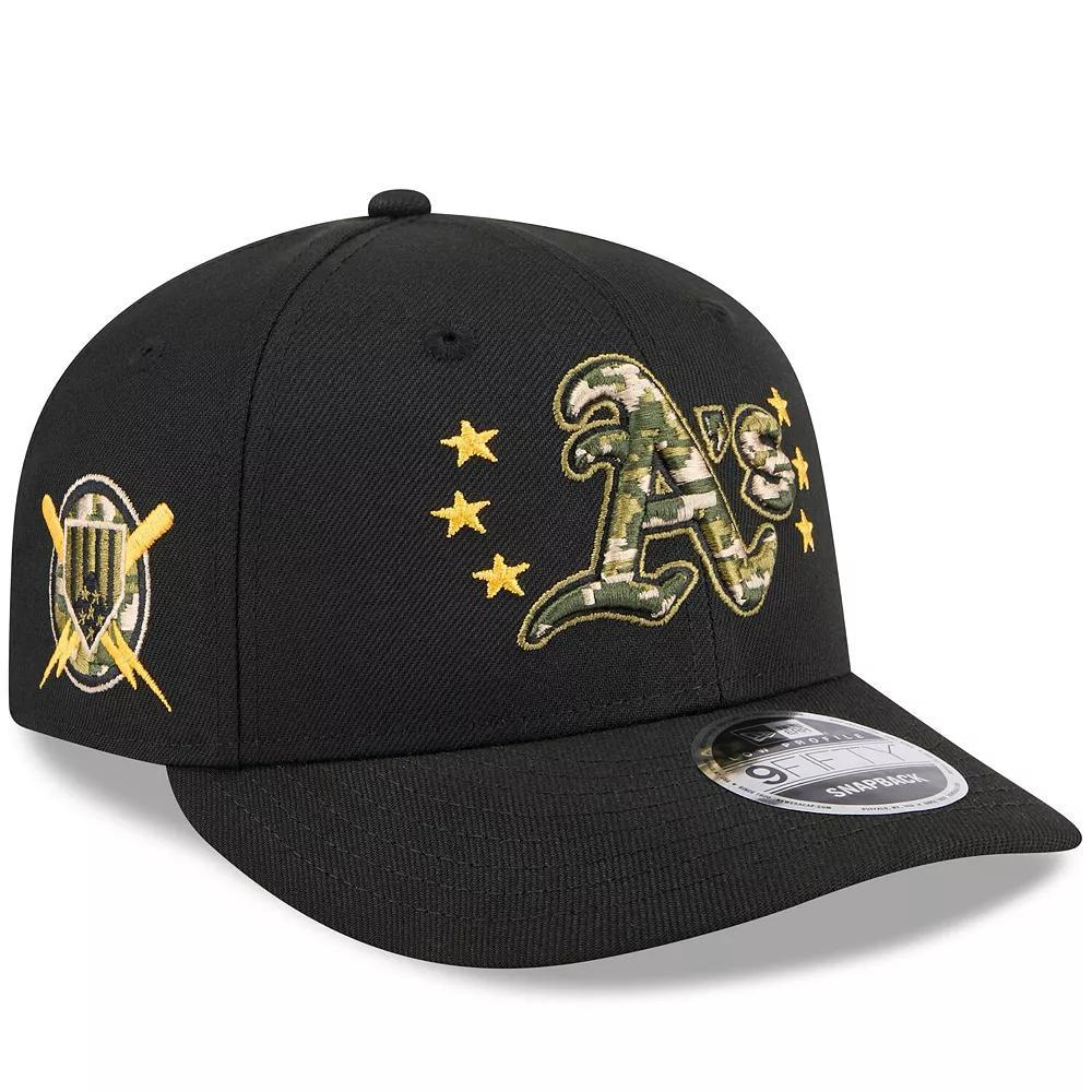 Men's New Era  Black Atlanta Braves 2024 Armed Forces Day Low Profile 9FIFTY Snapback Hat Product Image