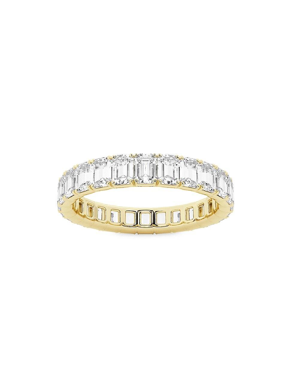Womens 14K Yellow Gold & Emerald-Cut Lab-Grown Diamond Eternity Band/2.00-5.00 TCW Product Image