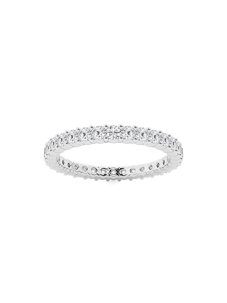 Womens 14K White Gold & Shared-Prong Natural Diamond Eternity Band/1.00-5.00 TCW Product Image