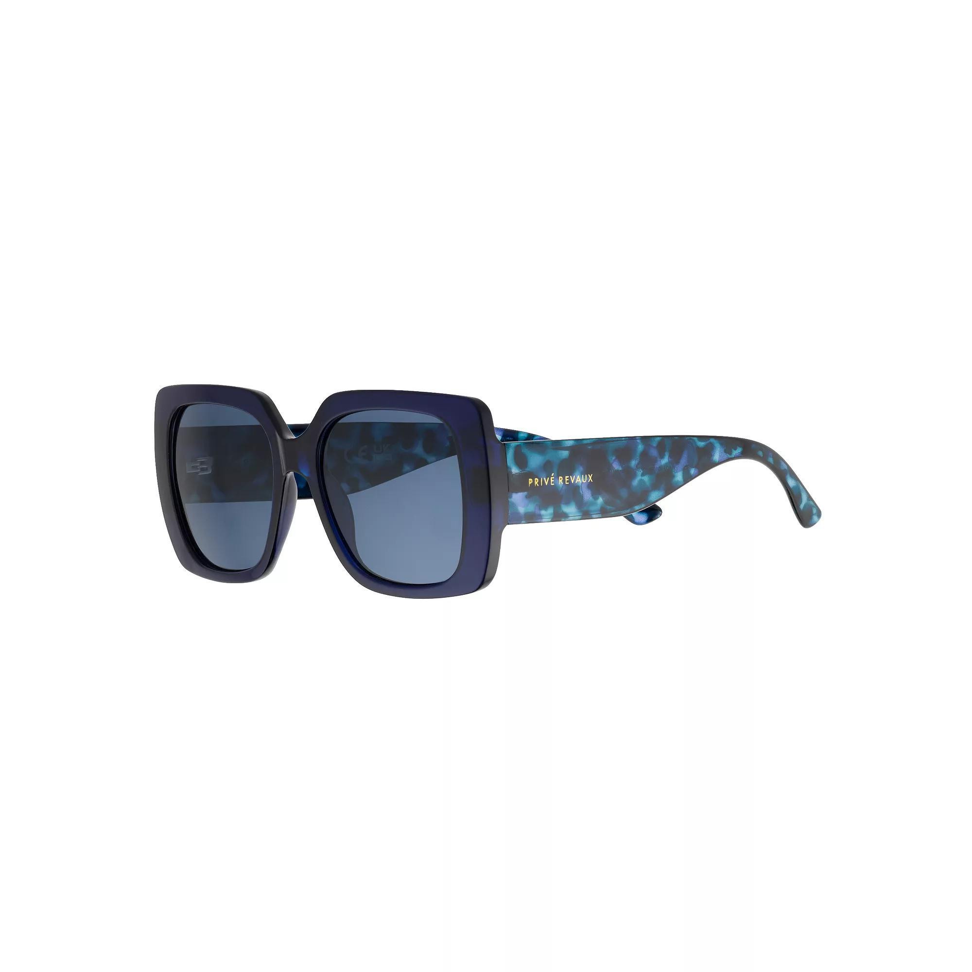 Women's PRIVE REVAUX Wallflower 53mm Rectangle Sunglasses, Blue Product Image