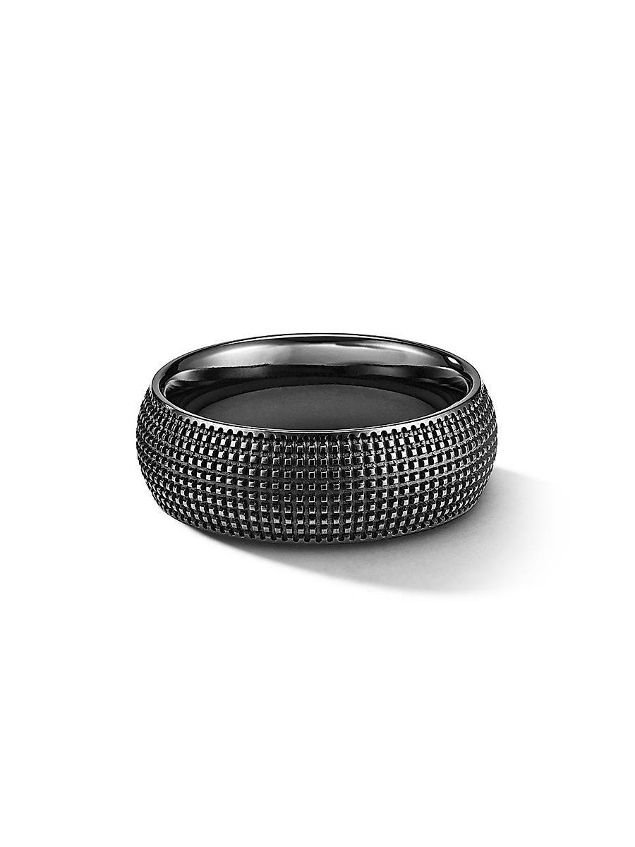 Mens Sky Band Ring in Black Titanium, 8.5MM Product Image
