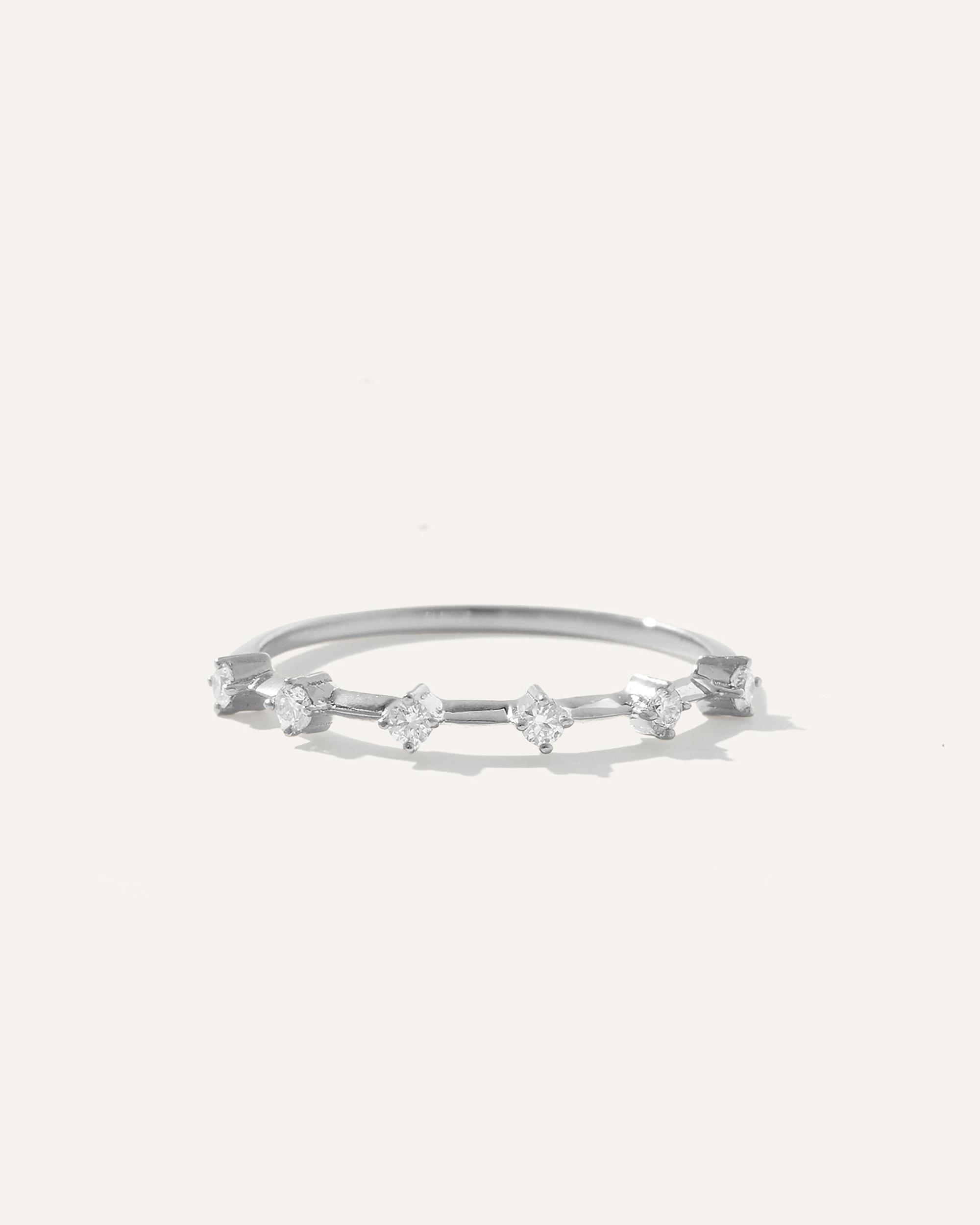 Quince | Women's 14k Gold Diamond Station Band Rings Product Image