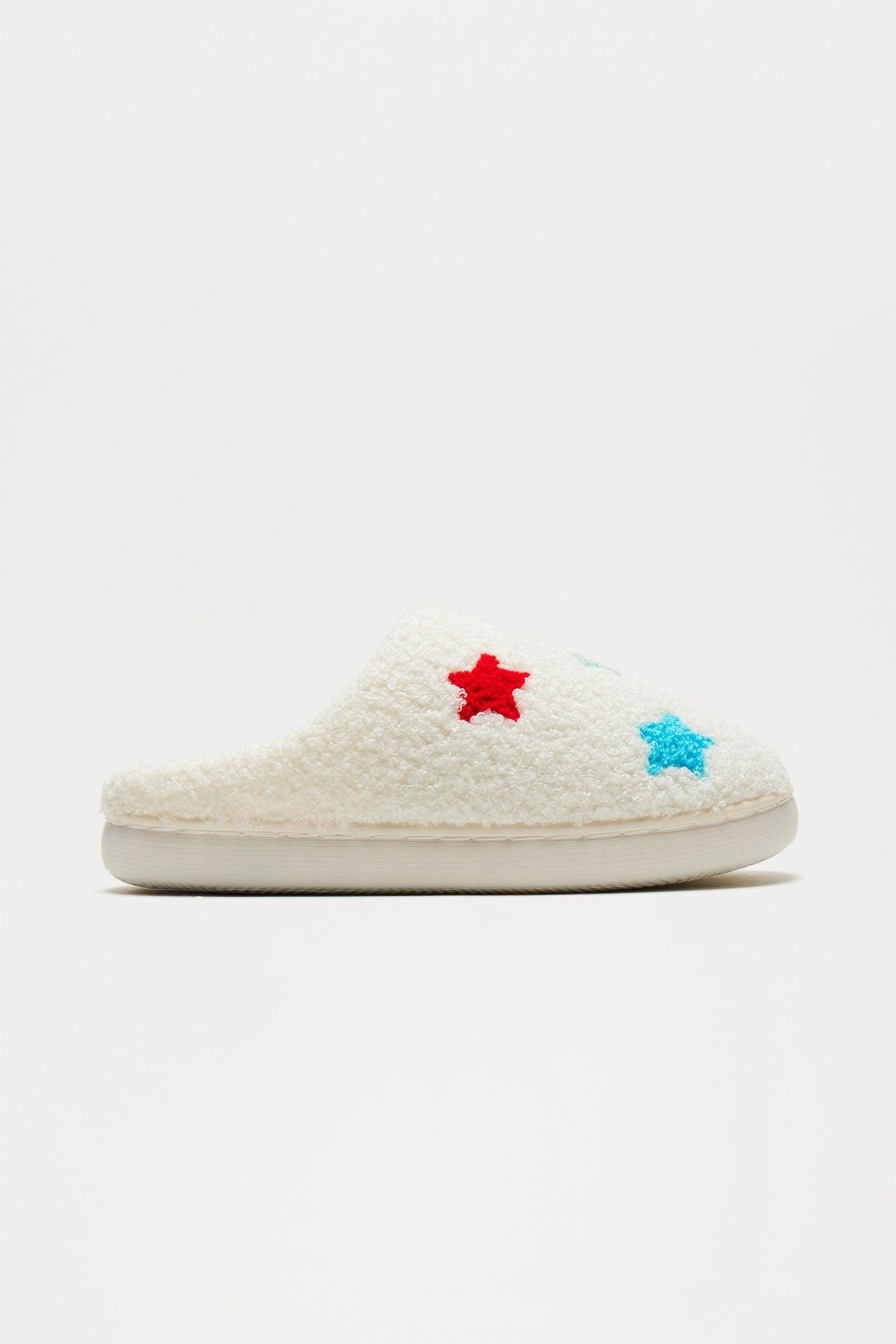 Starry Dreaming Slippers - White Product Image