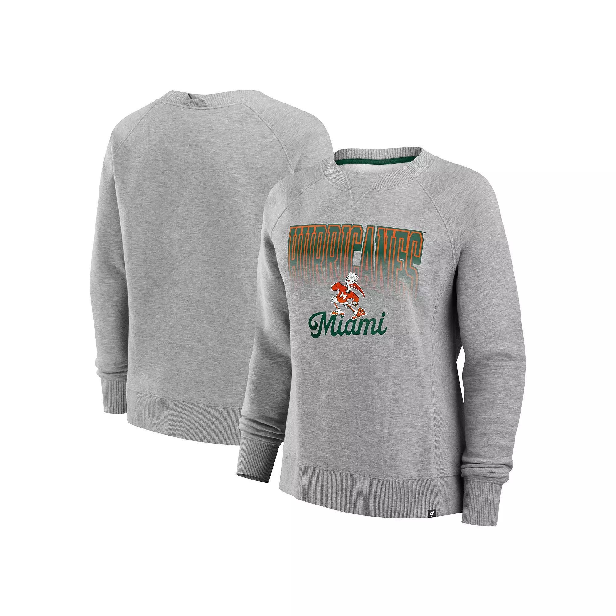 Women's Fanatics Heather Gray Cincinnati Bengals Hit Hard Fleece Pullover Sweatshirt, Size: 2XL, Grey Product Image
