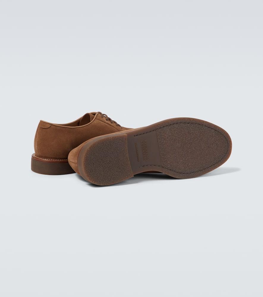 BRUNELLO CUCINELLI Suede Lace-up Shoes In Brown Product Image