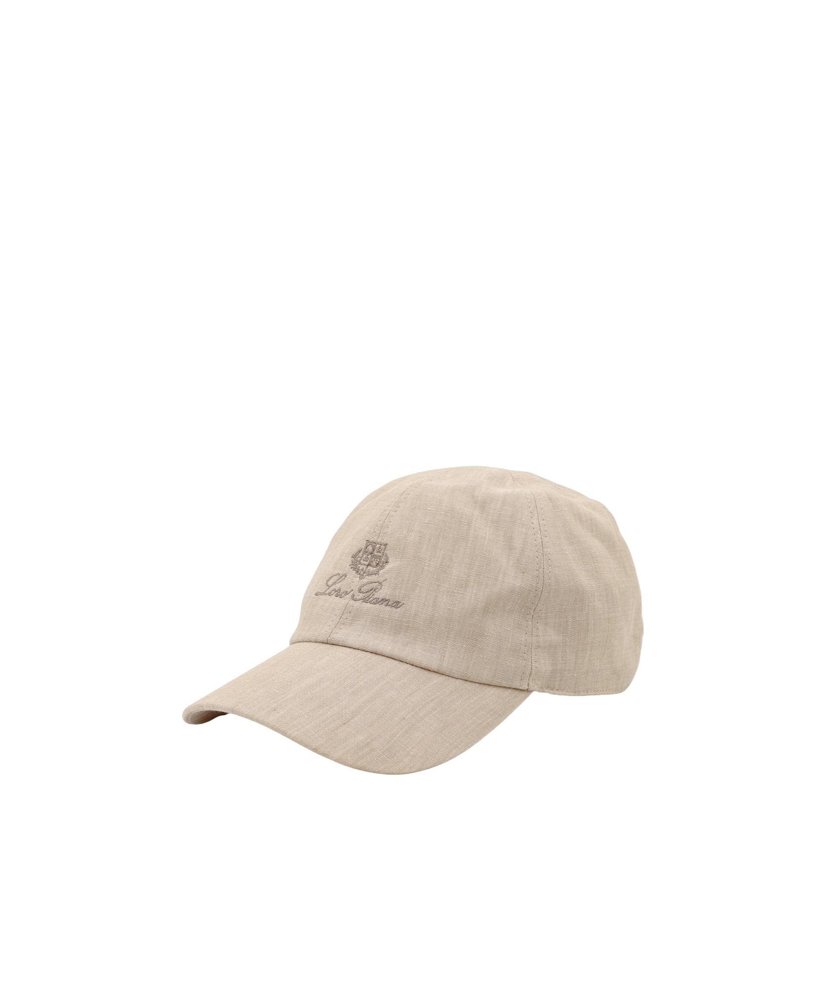 LORO PIANA Baseball Logo Hat In Nude Product Image
