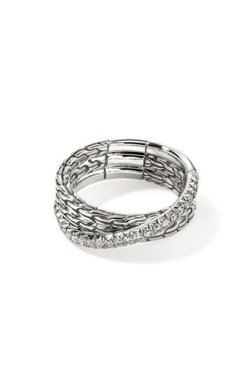 JOHN HARDY Jh Essential Pavé Crossover Ring In Metallic Product Image